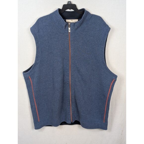Tommy Bahama Other - Tommy Bahama Reversible Full Zip Vest Blue Men's Size XL